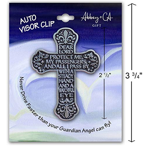 Cathedral Art (Abbey & CA Gift) Traveler's Prayer Cross Sun Visor Clip for Anniversary - Image 2